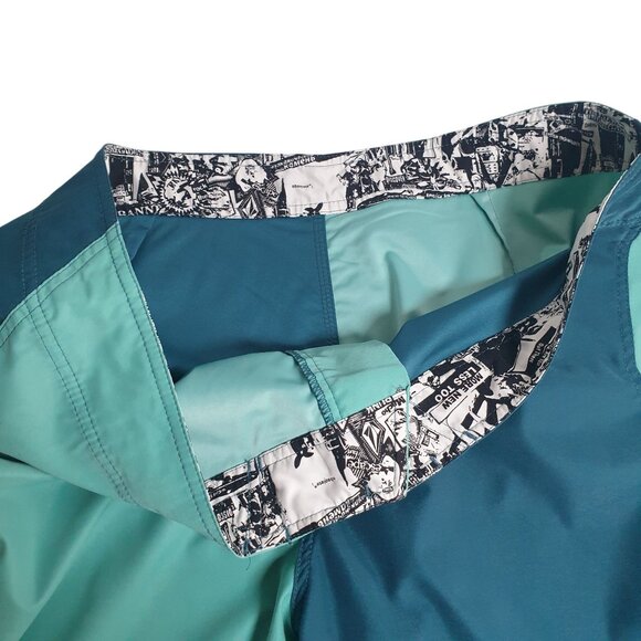 Volcom Mens Two Tone Board Shorts With Cargo Pocket Drawstring Waist 40 In Trunk - Picture 4 of 5